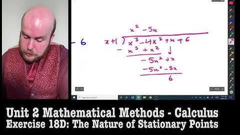Maths Methods Unit 2: Calculus - The Nature of Stationary Points (18D) Part 1