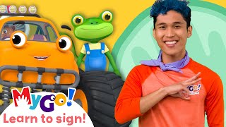 Learn Sign Language with Gecko's Garage! | The Big Race | MyGo! | ASL for Kids