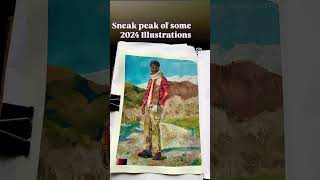 Showing some love to my 2024 illustrations  #gauche #art #paintings #featured #richart