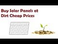 Tips for buying solar panels at very low price