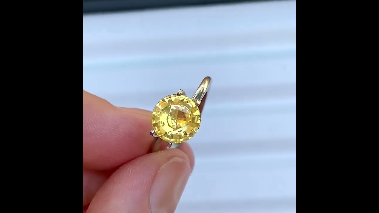 3.06ct round yellow sapphire, Sydney jeweller Lizunova Fine Jewels.