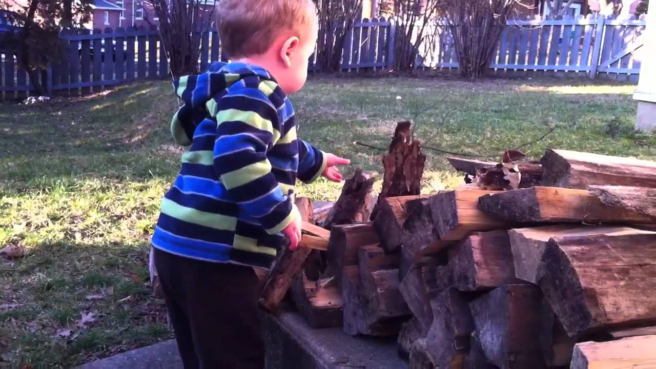 Stacking Firewood - YouTube