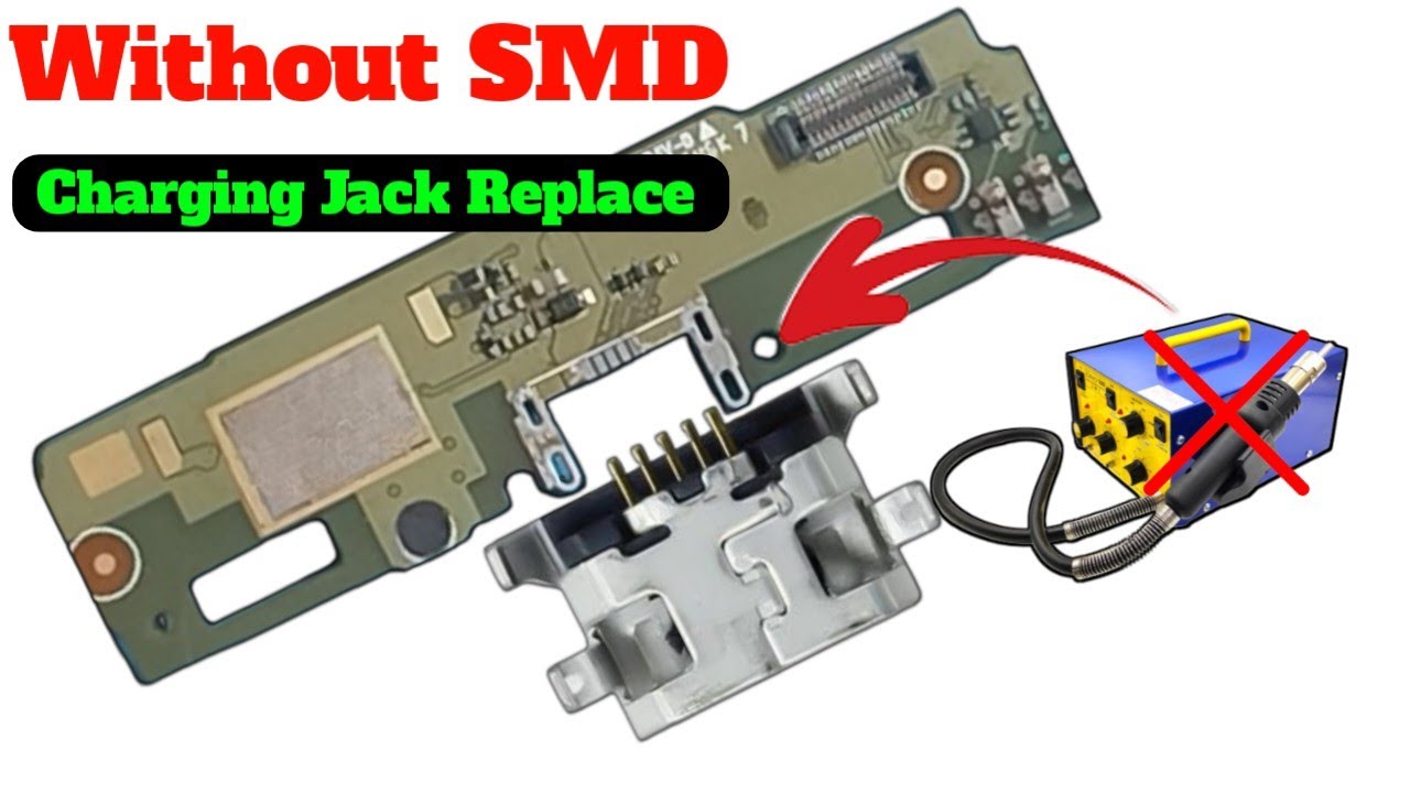 how to change Charging Jack without smd how to replace Charging pin