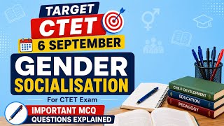 Gender socialisation cdp important topic for ctet exam with mcq question || #ctet2026 #ctet #gender