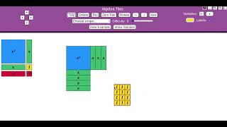 Drag, select and move added to the algebra tiles