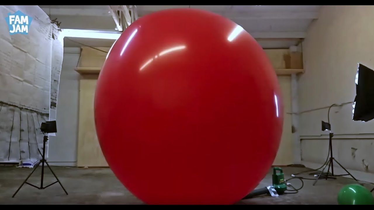 Giant 6 foot Balloon Pop in Slow Motion with FAM JAM - YouTube