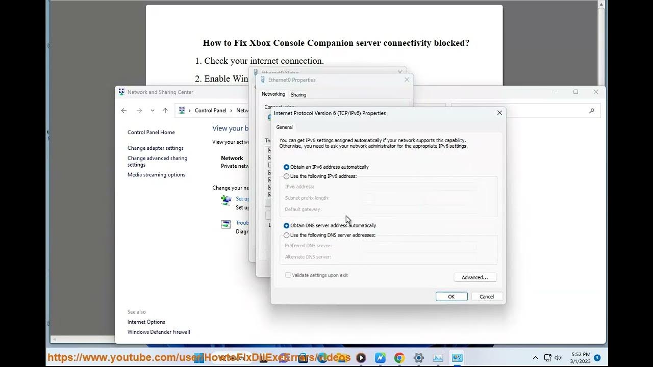 Fix Xbox Console Companion server connectivity blocked YouTube