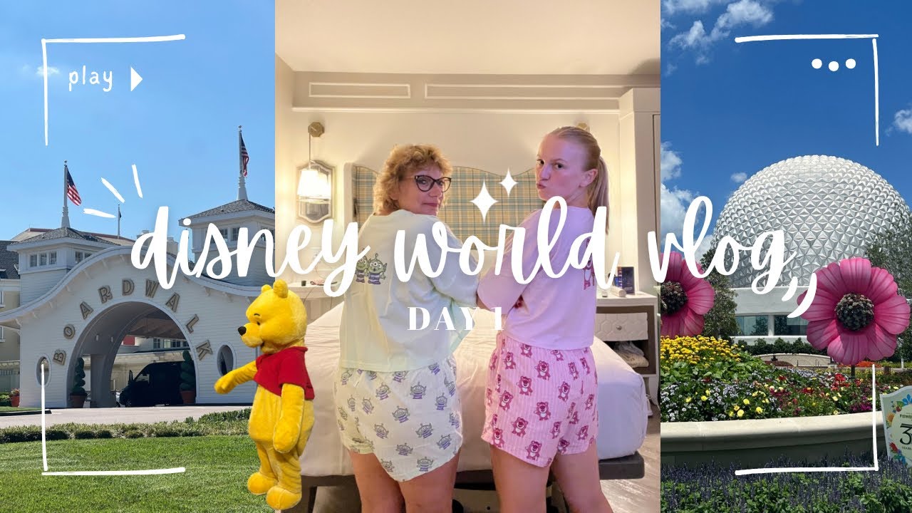 DISNEY WORLD VLOG- DAY 1✨travel day, checking into the boardwalk, epcot, magic kingdom