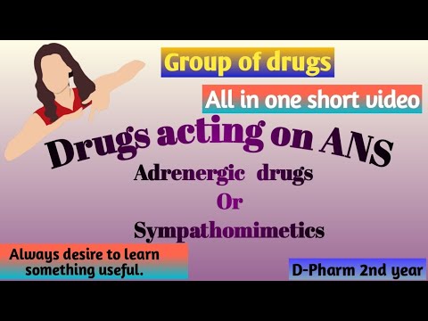 Sympathomimetics/adrenergic drugs #Shorts