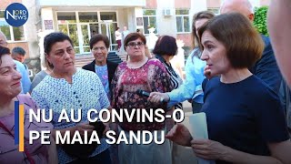 Vânzătorii din Sîngerei nu au convins-o pe Maia Sandu: „Ce înseamnă lumea nu vrea?”