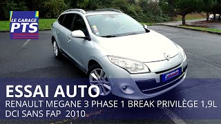 Test - Renault Megane 3 Phase 1 Break Privilege 19L Dci Sans Fap 130Cv 2010