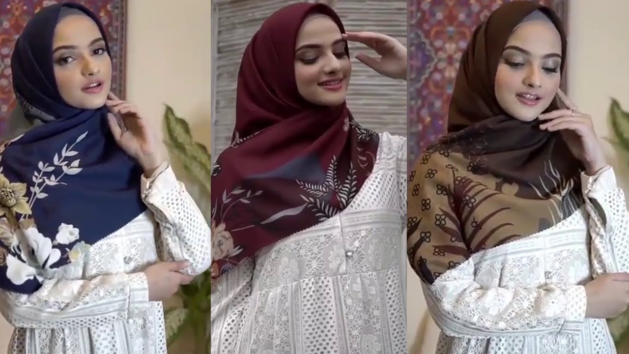  HIJAB  SEGIEMPAT MOTIF  TERBARU  BY SIGNARICA YouTube