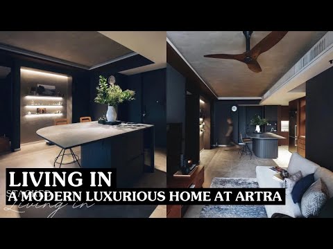 Video: Ambiente íntimo dentro de un apartamento muy moderno en Singapur