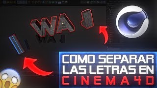 TUTORIAL | COMO SEPARAR LAS LETRAS EN C4D EN 5 MIN | HD BIEN EXPLICADO