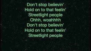Journey - Don't Stop Believin' w/ Lyrics (Midnight Train)