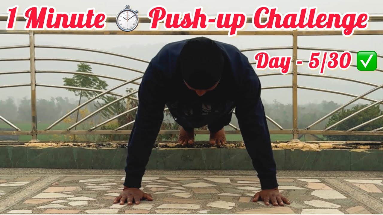 ⏱️One Minute Push-up Challenge 