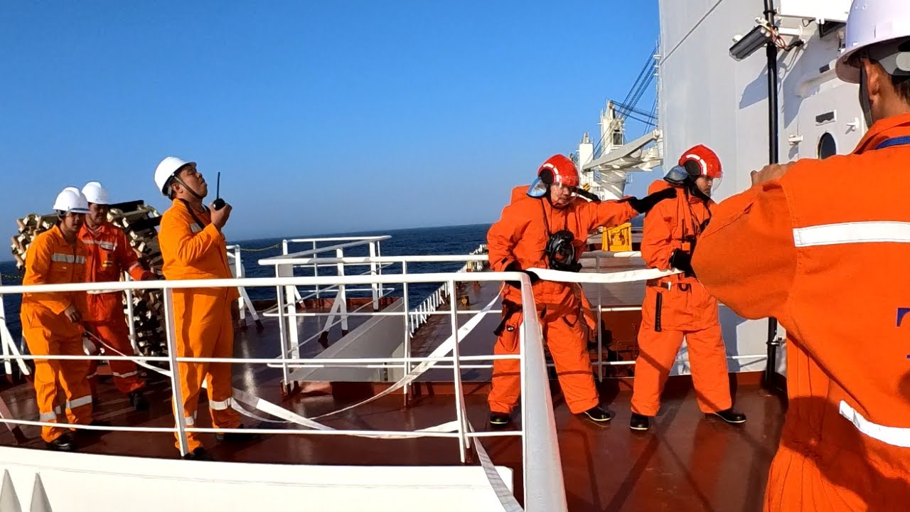 FIRE DRILL ON BOARD - YouTube