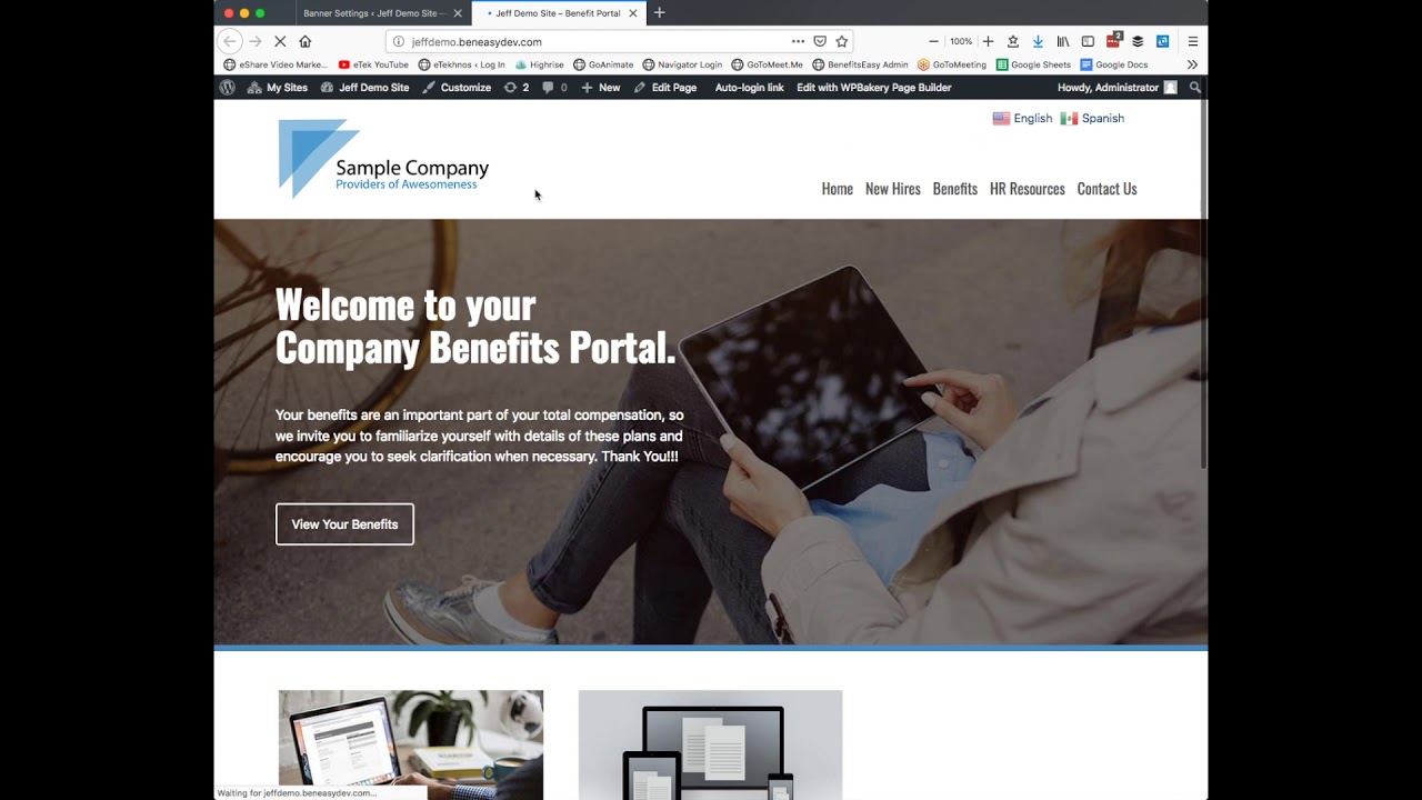 Homepage Editing Getting Started Benefitseasy Youtube
