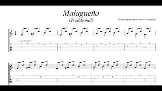 Spanish Guitar Flamenco - Malagueña Traditional (FREE TAB)