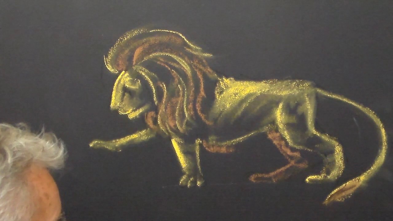 Waldorf chalk board drawing in real time by Kris Carlson YouTube