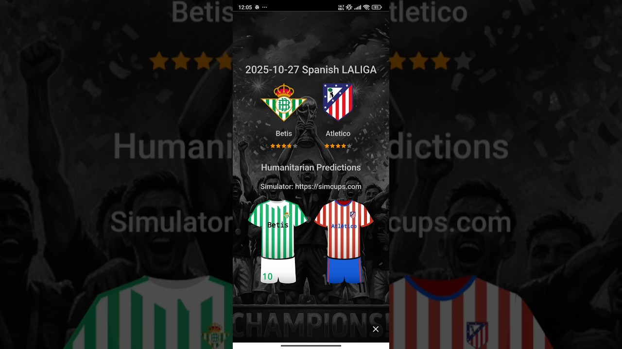Real Betis vs. Atlético Madrid: 2025-10-27 Spanish LALIGA | Real Prediction.