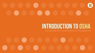 Introduction to OSHA