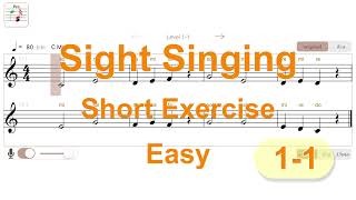 Sight Singing Short Exercise - Easy 1-1