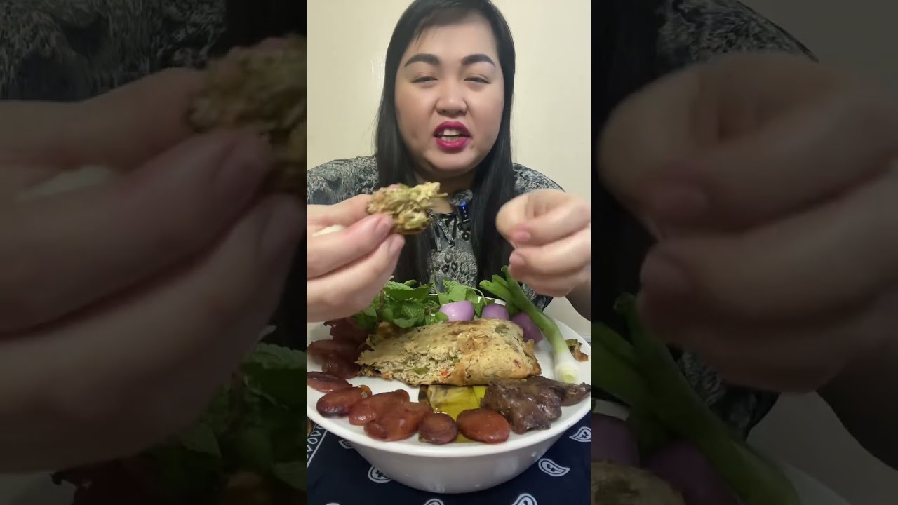 หมกไข่ปลากับกุนเชียงแซ่บแซ่บจ้า