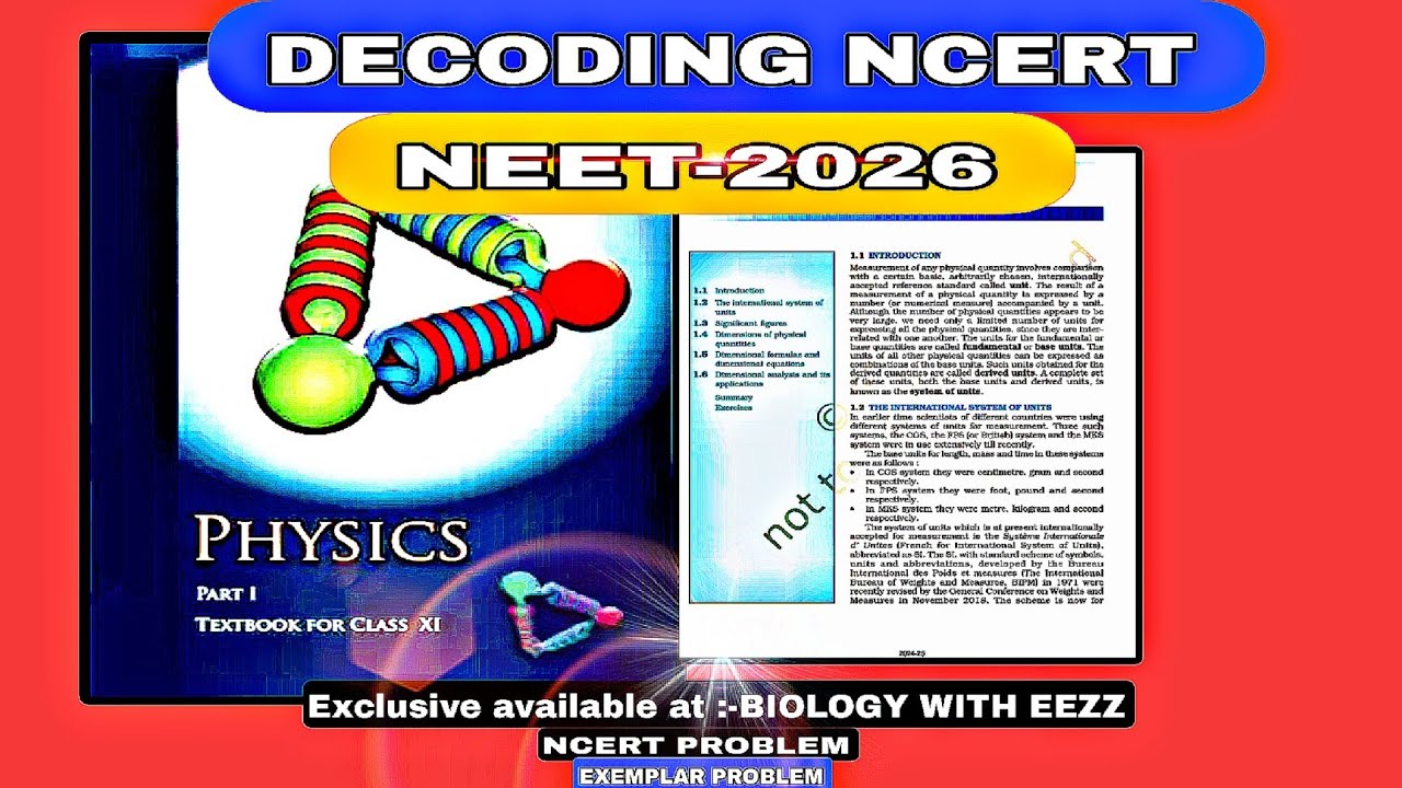 DECODING PHYSICS || NCERT CLASS -11 || NEET -2026 || @BMSirKota - YouTube