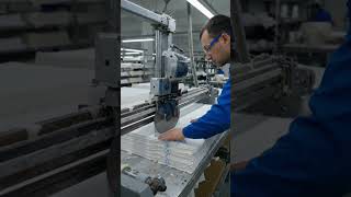 High-Speed Fabric Cutting Machine in Action! ✂️🚀