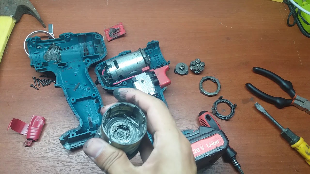 Porque La Batería Del Taladro No Carga Taladro a Batería Sin fuerza || Mantenimiento y Reparación - YouTube