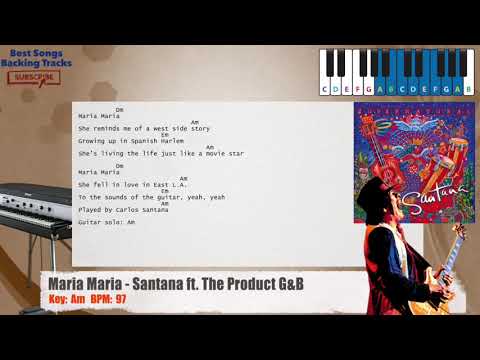 maria-maria---santana-ft.-the-product-g&b-piano-backing-track-with-chords-and-lyrics