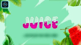 Juice Liquid Text Effects In Photoshop CC Tutorial 2021 screenshot 3