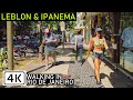 Walking in Leblon & Ipanema: Ataulfo de Paiva &  Visconde de Pirajá, Rio de Janeiro  | 【4K】 Binaural