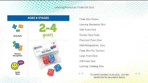 Learning Resources Foam Dot Dice