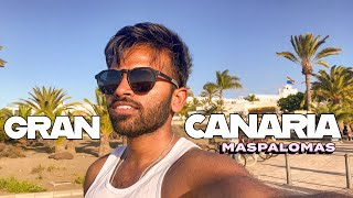 Exploring the Sand Dunes of Maspalomas \& yumbo center . A Tropical Paradise in Gran Canaria ☀️🏝️