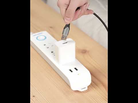 Кабель USB-A на USB-C Vention 1 м 5A QC SCP нейлонове обплетення сірий, видео 1