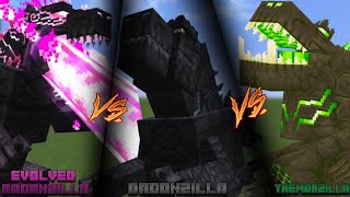 Dagonzilla VS Evolved Dagonzilla VS Tremorzilla Free For ALL|MobBattle|Minecraft Java|