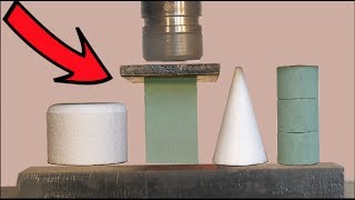 Crushing Floral Foam Blocks with Big Hydraulic Press| Satisfying