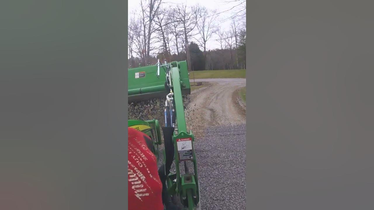 John Deere 2025r Spreading Gravel Driveway Repair YouTube