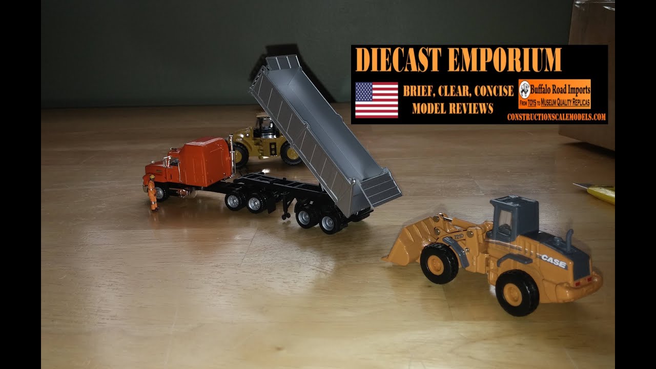 Promotex/Herpa 1/87 (HO Scale) 26' Gravel Dump Trailer - YouTube