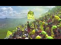 Motogp austria 2017 start  vr46 rossi fan club yellow flags yellow smoke yellow hats