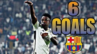 جميع اهداف فينيسيوس جونيور على برشلونة ● 6 اهداف HD | تعليق عربي