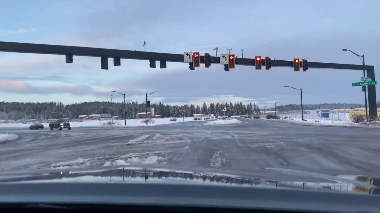 Fort Lewis Army base tour (JBLM, WA ) during winter