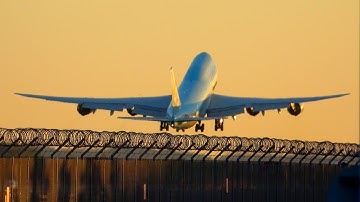 Sunset Evening Departures at London Heathrow Airport - 06/07/24
