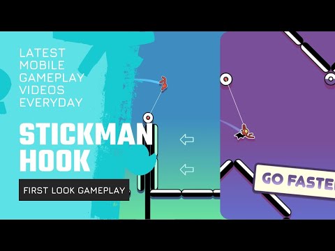 Stickman Hook PART 1 Gameplay Walkthrough - iOS/Android 