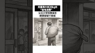 児童用の米20kgを“自宅消費” 公立小学校教諭を横領容疑で懲戒