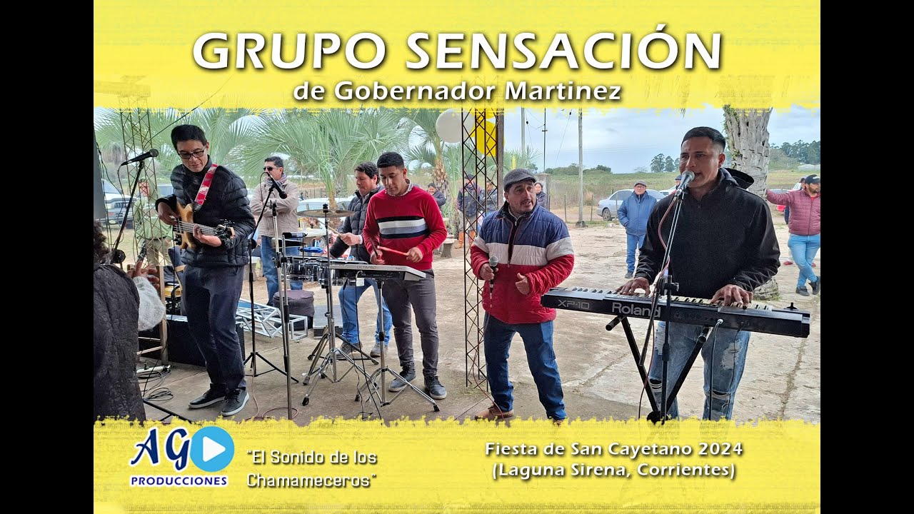 GRUPO SENSACIÓN EN VIVO | FIESTA DE SAN CAYETANO (Laguna Sirena, Corrientes) 07-08-2024 👌👌👌