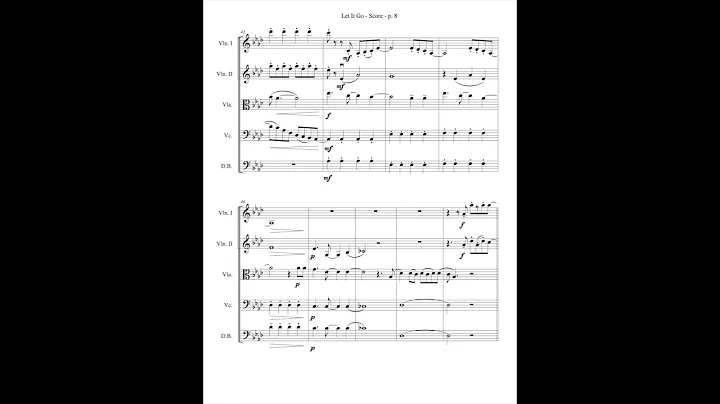 Let It Go - Frozen - String Quartet (Quintet)