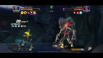 MCoC Negasonic Teenage Warhead vs Warlock on node 23 (ebb flow intercept and sadist)